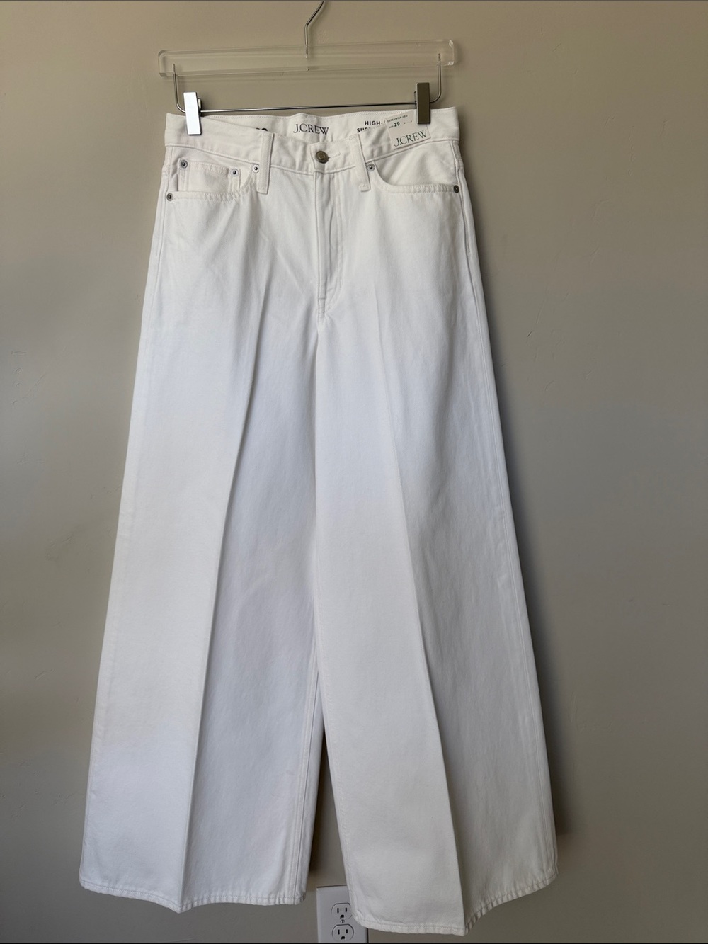 J.Crew high-rise super wide denim jeans s 29